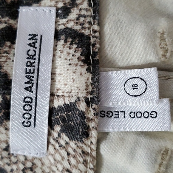 Good American Good Legs Snake Print High Waist Skinny Jeans Size 18 - Picture 9 of 11